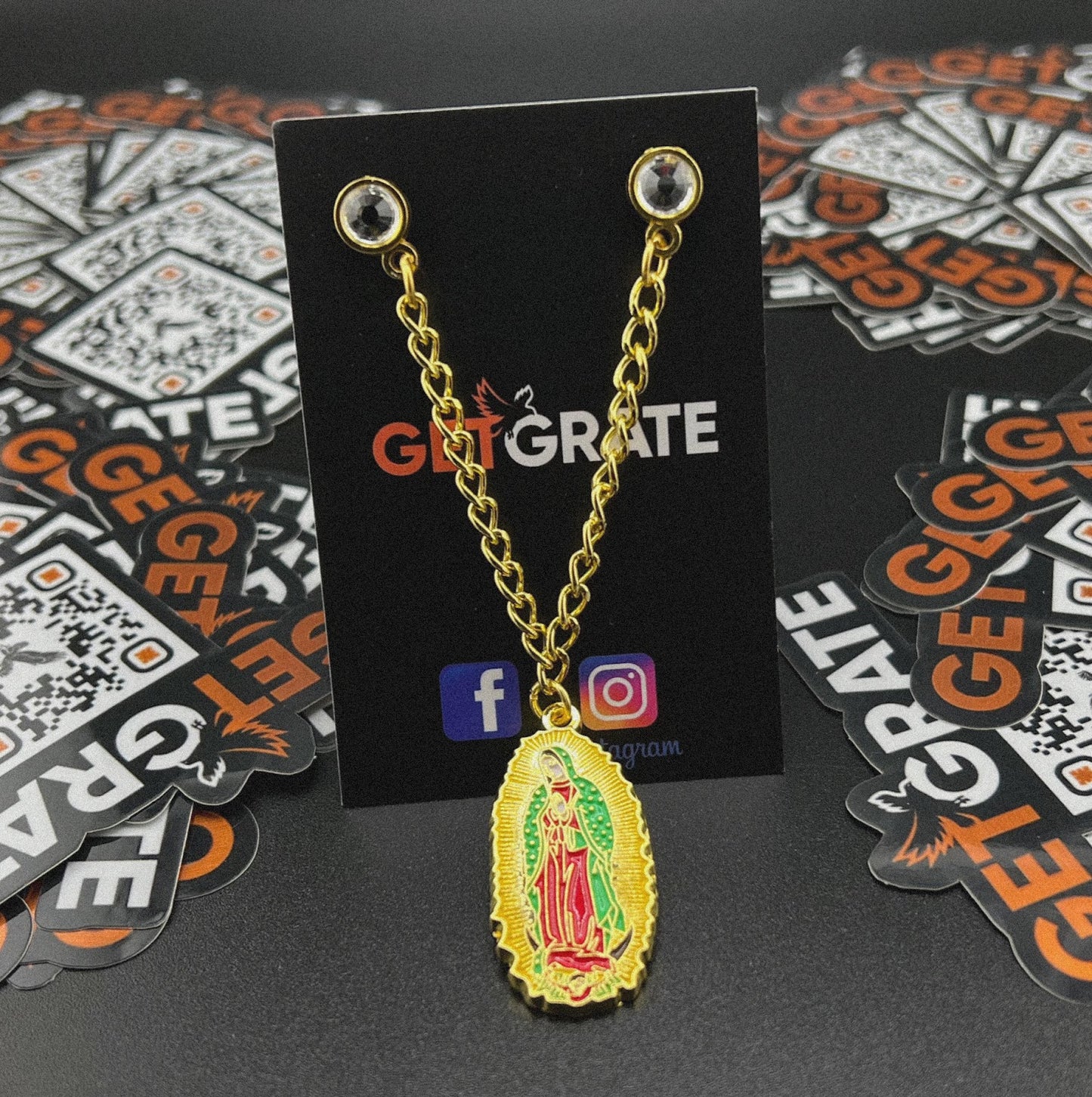 Virgen de Guadalupe (hanging cap chain)